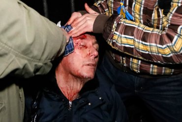 Обнародовано видео избиения Юрия Луценко бойцами «Беркута»