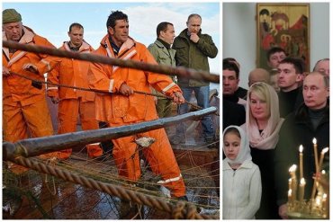 Путин и рыбаки: одни и те же «простые люди» нашлись на разных фото с президентом