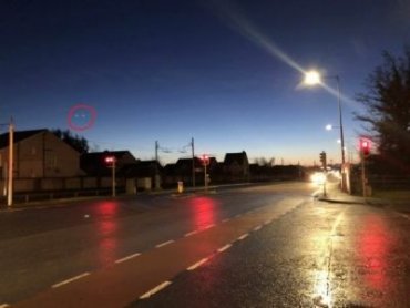 В Дублине очевидец заснял на камеру НЛО
