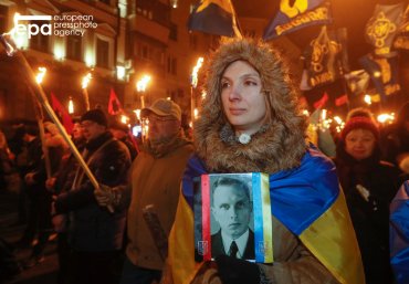 В Киеве состоялось факельное шествие к годовщине рождения Бандеры