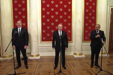 Алиев, Пашинян и Путин подписали заявление по Нагорному Карабаху