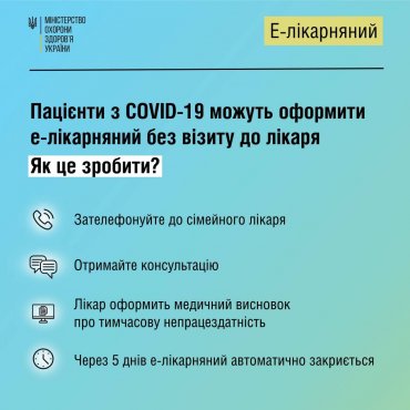 Украинцы с симптомами COVID-19 или гриппа могут оформить больничный дистанционно, — Минздрав