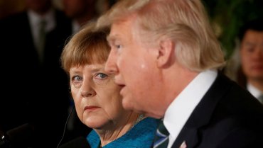 После доброго Макрона к Трампу летит злая Меркель