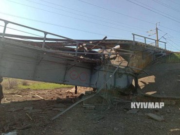 Под Мелитополем партизаны взорвали единственный железнодорожный мост, снабжавший армию РФ из Крыма