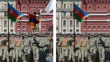 Минобороны Азербайджана «стерло» флаг Армении с фото парада в Москве