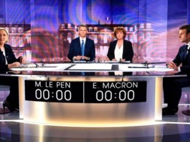 Макрон победил в предвыборных теледебатах во Франции