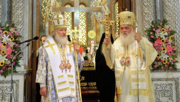 Патриарх Кирилл и предстоятель Элладской церкви совершили в Афинах литургию