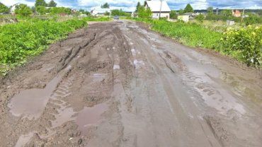 В Рязанской области дорогу отремонтировали навозом