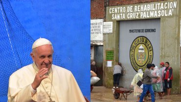 В Боливии Папа Франциск посетил печально известную тюрьму Пальмасола