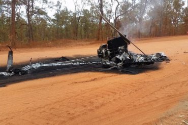 В Австралии корова сбила вертолет