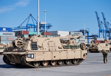 В Польшу прибыло более тысячи американских танков