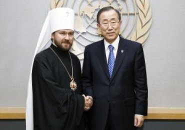 Митрополит Иларион встретился с генсеком ООН и выступил с речью на заседании Ассамблеи