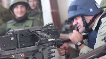 Пореченков развлекался стрельбой из пулемета по позициям украинцев