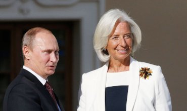 Путин пожаловался главе МВФ на банковскую систему России