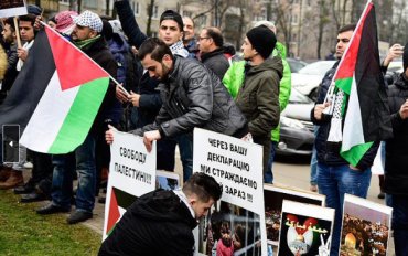 Палестинцы пикетировали посольство США в Киеве