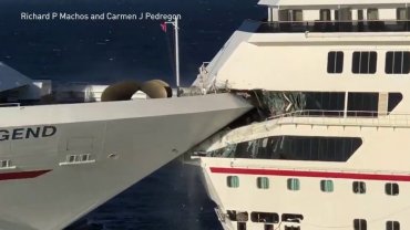 В Карибском море столкнулись два круизных лайнера