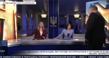 Порошенко ворвался в прямой эфир телеканала «Рада» и устроил скандал