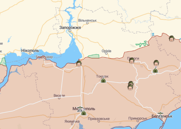 В Запорожской области линия фронта устойчива с марта