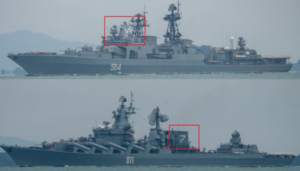 Російська свастика на кораблях, що так і не дістались України