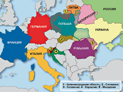 Карта Второй Мировой Войны