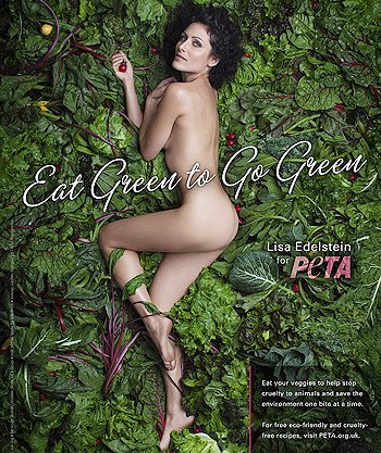 Лиза Эдельштейн в рекламе PETA