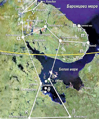 Соединив места на географической карте, где экспедиции находили артефакты, исследователи получили созвездие Ориона
