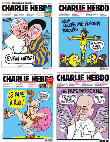 Во Франции еженедельник Ордена иезуитов опубликовал карикатуры на католицизм