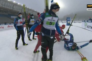 На этапе Кубка мира лыжную сборную России сняли за неспортивное поведение