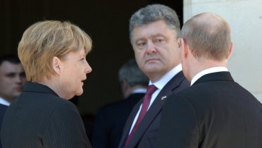 Путин, Меркель и Порошенко пообщались по телефону