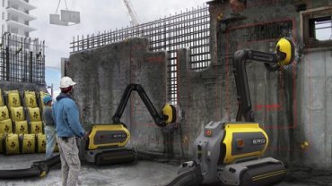 Робот для сноса домов «пожирает» бетон