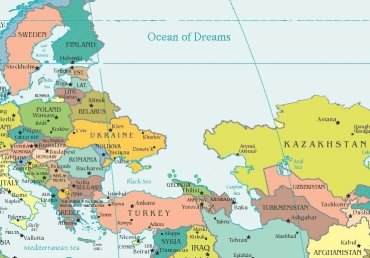 Опубликована карта мира с океаном вместо России