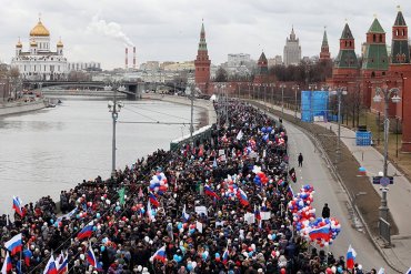 В Москве провели «путинг» по случаю годовщины аннексии Крыма