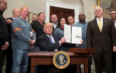 Трамп подписал указ о пошлинах на сталь и алюминий