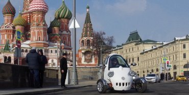 Россия похвасталась трехколесным электромобилем