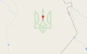 На картах Google недалеко от российской границы появился герб Украины