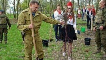 Субботник в «ДНР»: Захарченко посадил дерево корнями вверх