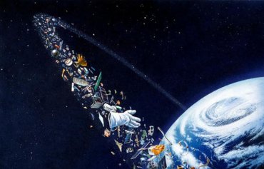 Земля приближается к потоку космического мусора