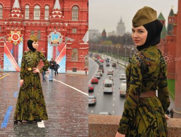В России мусульманкам предложили хиджаб «День Победы»