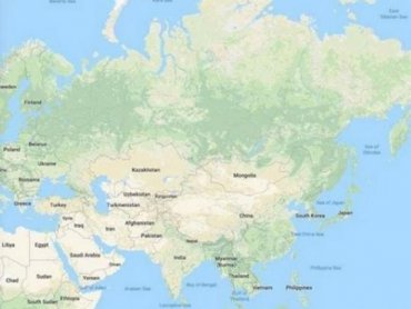 Google «стер» Россию с карты мира