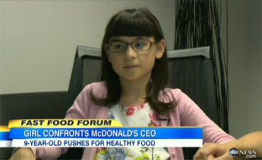 В США 9-летняя девочка публично обругала президента McDonald’s