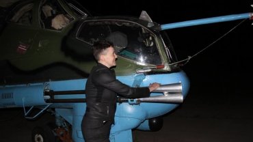 Надежда Савченко села за штурвал боевого вертолета в АТО