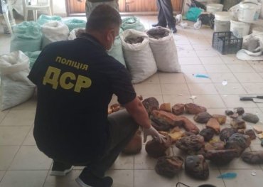 Полиция изъяла в Ровенской области почти тонну янтаря