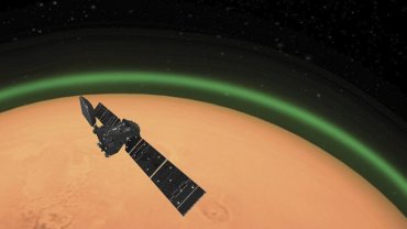 Астрономы обнаружили на Марсе необычное зеленое свечение