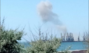 В Бердянске прогремел мощный взрыв в порту