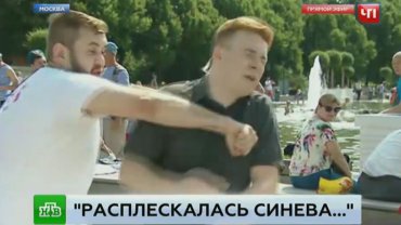 Журналист «НТВ» получил в челюсть в прямом эфире от пьяного десантника