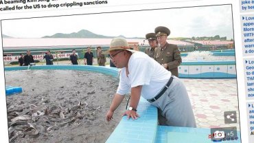 Ким Чен Ын в соломенной шляпе и белом костюме отправился за рыбой