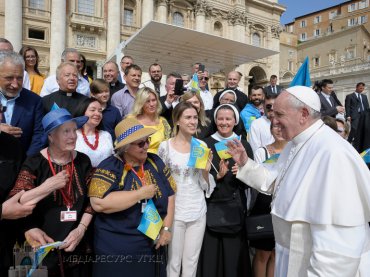 Украинские паломники встретились с Папой Франциском
