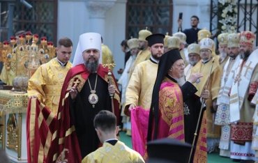 Патриарх Варфоломей провел в Киеве литургию под открытым небом
