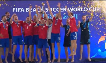 Сборная России победила в финале ЧМ по пляжному футболу