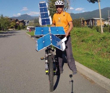 Создан уникальный велосипед на солнечных батареях